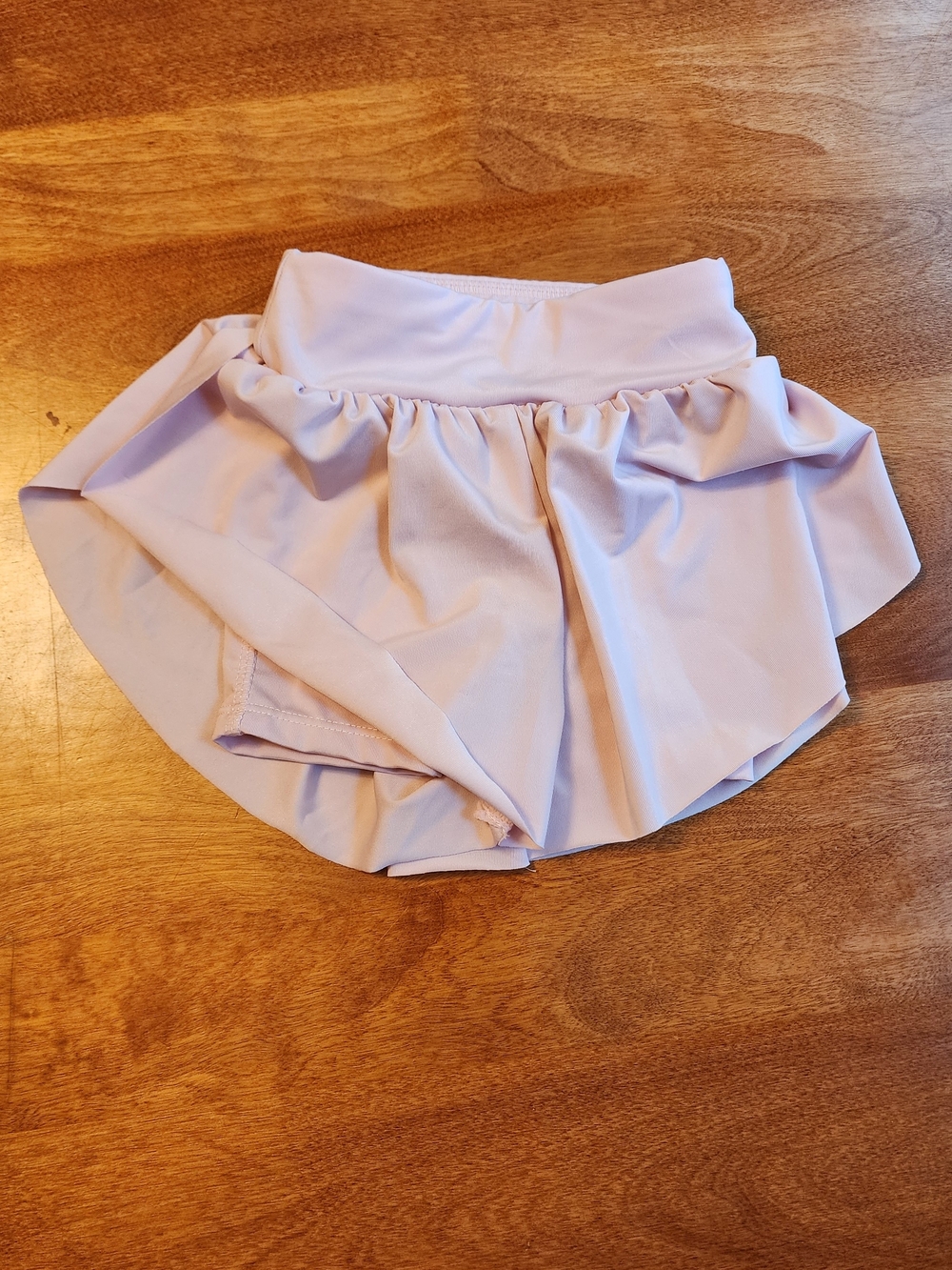 Girls' Light Lavender Skort Shorts - Soft Stretch Waistband